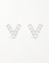 Vibrant V-Shaped Cubic Zirconia Studs in Sterling Silver